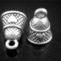 7804, 7805 - (10b) Charms, capat de snur, clopotel, aliaj metalic argintiu