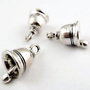 7793 - (4b) Charms, clopotel, Craciun, aliaj metalic argintiu