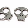 Margele din metal, craniu, argintiu antichizat, 14x15 mm