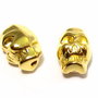 Margele din metal, craniu, aurii, 8x6 mm