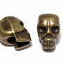 Margele din metal, craniu, bronz, 12x8 mm