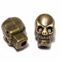 Margele din metal, craniu, bronz, 10x6 mm
