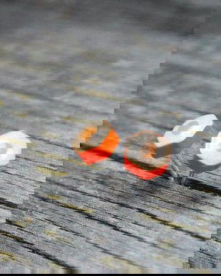 Cercei din creioane, Cercei cu surub, Cercei creion, Cercei argint 925, Cercei colorati, Bijuterie rasina, Cercei - LUDIC 15
