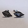 Cercei argint cu piatra Swarovski Flame 10mm Silver Night