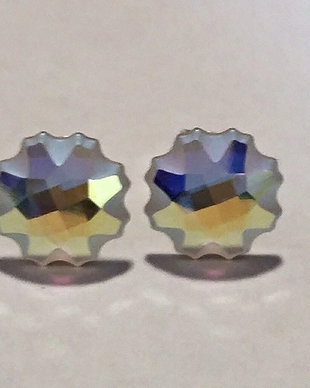 Cercei argint cu piatra Swarovski Jelly Fish 10mm Crystal AB