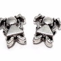 Margele din metal, omuleti, argintiu antichizat, 14.5x13.5 mm