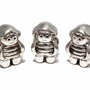 Margele din metal, omuleti, argintiu antichizat, 13x10 mm
