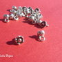 Distantier argintiu antichizat boboc de floare aprox 6.5x8.5 mm