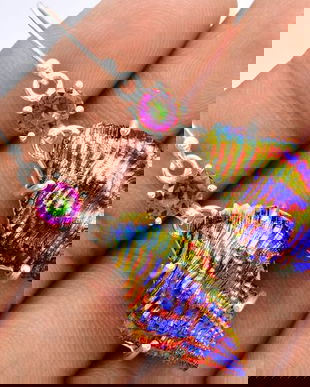 Ag199 - Cercei cu tortite, argint 925, cochilie melc titanium, topaz curcubeu