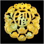 5267 - Pandantiv, sinkiang jad sculptat, simboluri "noroc, prosperitate"