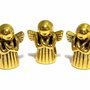 Margele din metal, ingeras, auriu, 13x11 mm