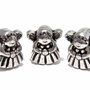 Margele din metal, ingeras, argintiu antichizat, 13x13 mm