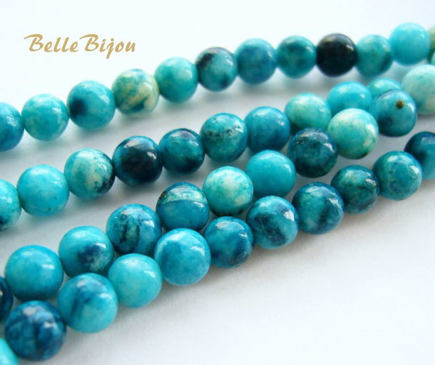 Agate blue-turcoaz crazy lace aprox 4.5 mm