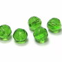 Cristale din sticla, rotunde, 2x3 mm, verzi