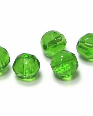 Cristale din sticla, rotunde, 2x3 mm, verzi