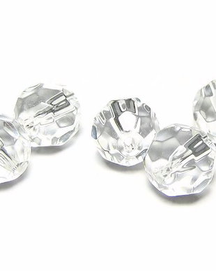 Cristale din sticla, rotunde, 2x3 mm, transparente