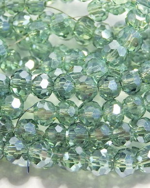 Cristale din sticla, rotunde, 3~3.5 mm, verzi