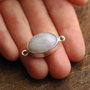 REZERVAT - Andra - Conector Moonstone  natural in rama argintata