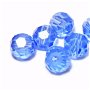 Cristale din sticla, rotunde, fatetate, 4 mm, albastre