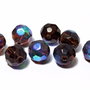 Cristale din sticla, rotunde, electro, 8 mm, maro inchis
