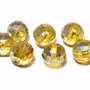 Cristale din sticla, rotunde, electro, 8 mm, galbene