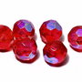 Cristale din sticla, rotunde, electro, 10 mm, rosu inchis