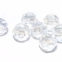 Cristale din sticla, rotunde, fatetate, 12 mm, transparente