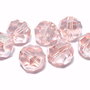 Cristale din sticla, rotunde, fatetate, 12 mm, roz