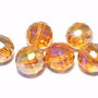Cristale din sticla, rotunde, 12 mm, electro, sandy brown