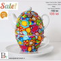 Ceainic Tea For One , Ceainic , Ceasca si Farfurie , GOA Magic - Goa Trance Collection
