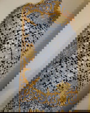 Esarfa matase naturala animal print