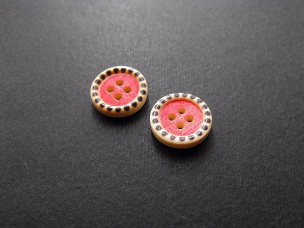 NASTURE ROSU - NEGRU - 15 MM