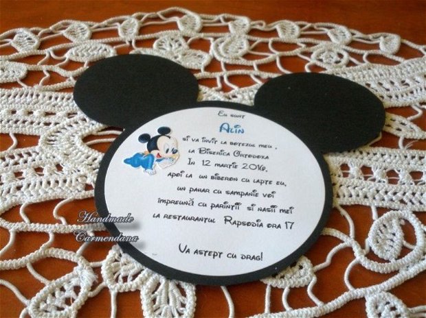 Invitatie Baby Mikey Mouse