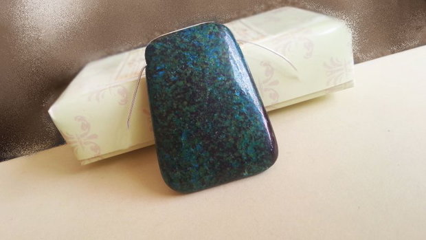 Chrysocolla pandantiv trapezoidal 40x30mm (GSLAK 099)