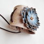 bratara handmade unicat- Vintage blue flower