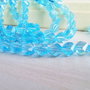 Cuburi sticla rasucite, albastru transparent 8mm (GSLAK 103)