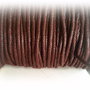 Snur bumbac cerat, maro,  3mm (1metru) (KORW 004)