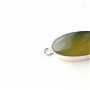 Conector agata verde olive in rama argintata