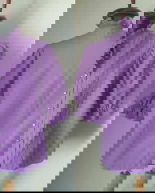 BLUZA BAVAREZA BUMBAC VIOLET