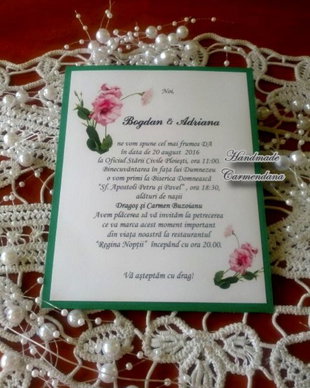 Invitatie cu  flori