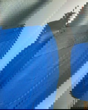 FUSTA PETRECUTA STOFA LANA ALBASTRU