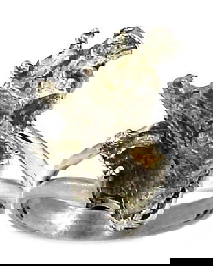 Ag187 - Inel, argint 925, meteorit Campo del Cielo