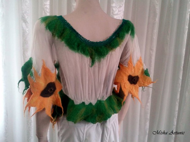 Bluza impaslita, cu matase naturala, - Dupa soare- vandut