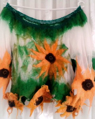 Bluza impaslita, cu matase naturala, - Dupa soare- vandut