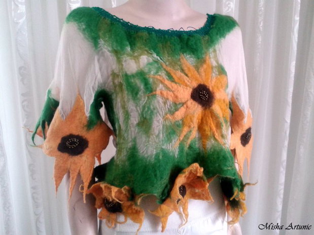 Bluza impaslita, cu matase naturala, - Dupa soare- vandut