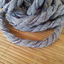 Snur bumbac impletit cu snur gri metalizat , 10mm (50cm) (KORB 005 )