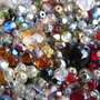 Mix margele sticla - cristale - 50 gr.