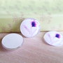 1b cabochon glass dome purple flower 20mm (AG008)