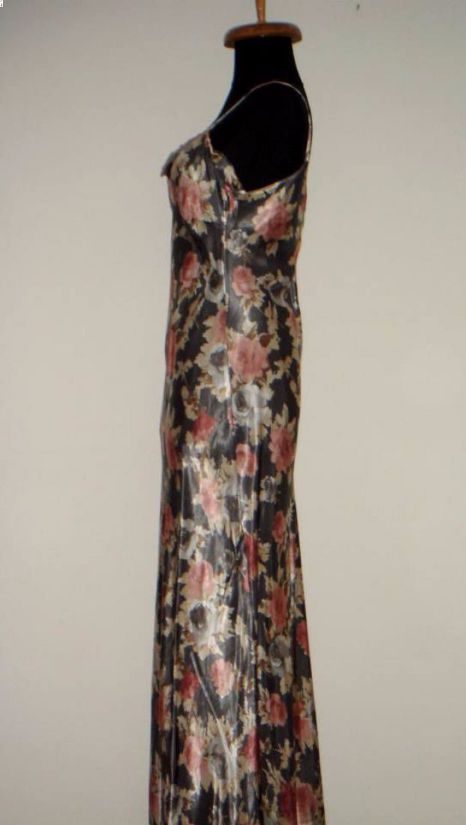 Rochie maxi Cose...Cosi!, din vascoza cu aspect de matase, cu imprimeu floral