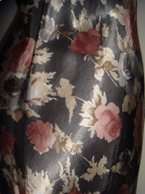 Rochie maxi Cose...Cosi!, din vascoza cu aspect de matase, cu imprimeu floral